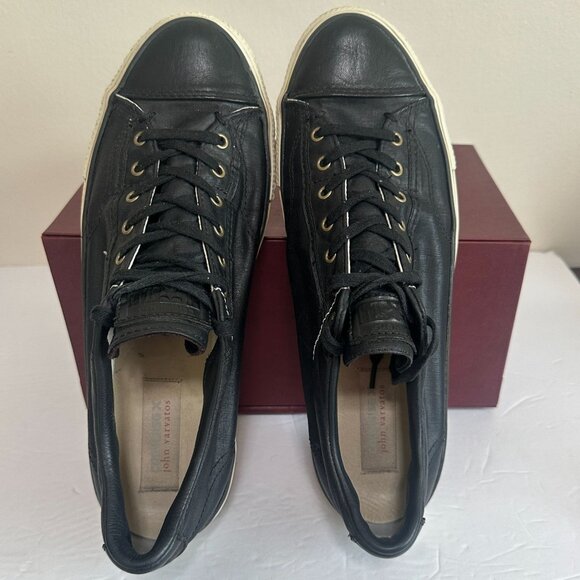 Converse John Varvatos All Star Low Top Sneakers Black Leather Size US Mens 11 - Picture 10 of 13